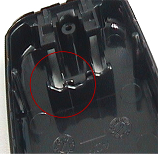 塑膠件缺料示意圖